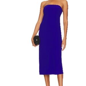 Elegant Blue Amanda Uprichard strapless dress